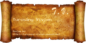 Turcsány Vivien névjegykártya